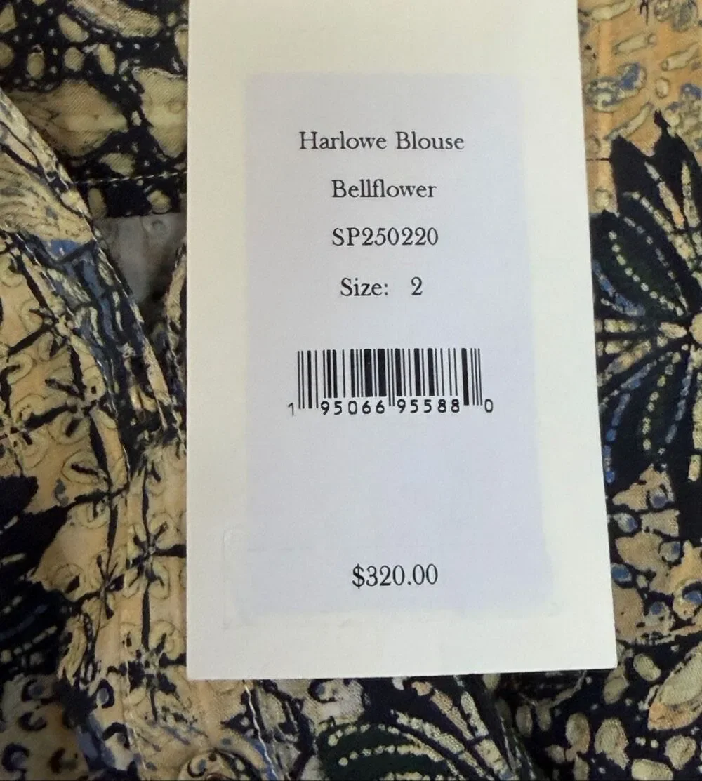 Ulla Johnson Harlowe Blouse in Bellflower NWT Size 2